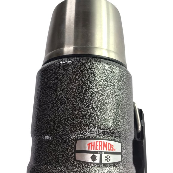 STANLEY Thermos with Lid,  Large, Silver Metal Stainless Steel. 1 Qt. - Picture 3 of 13